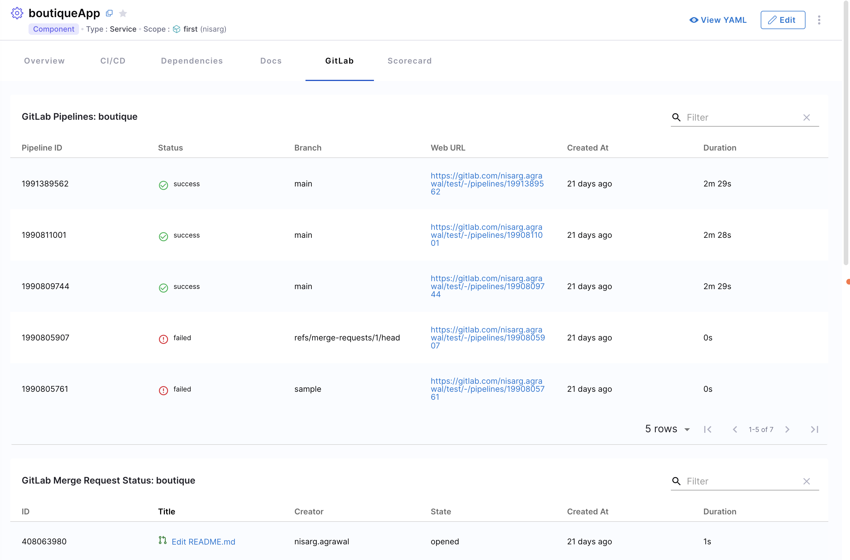 GitLab Plugin Layout Options